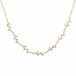 Yellow Gold Y Style Diamond Necklace