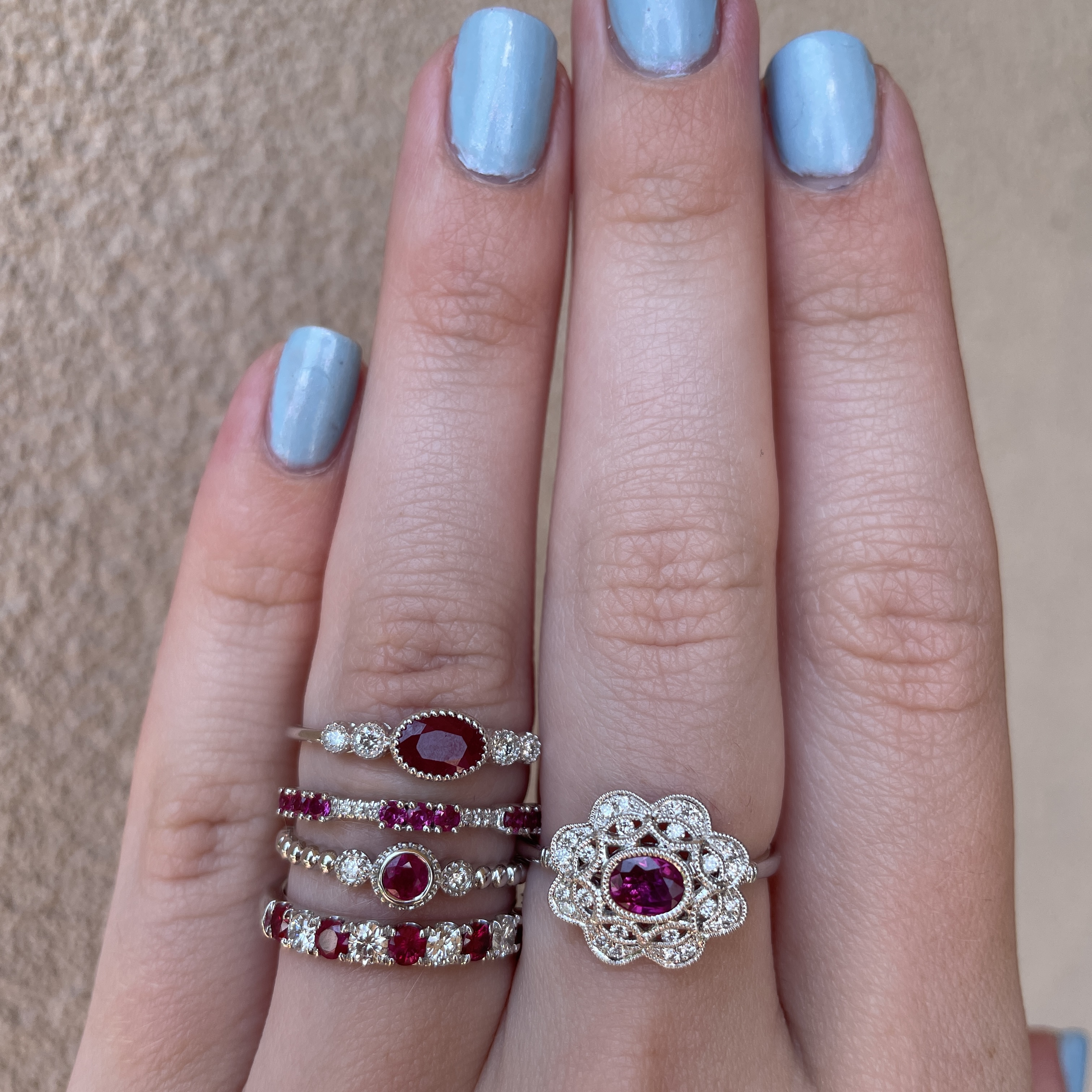 White Gold Ruby Ring