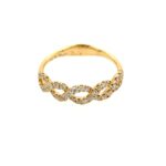 Yellow Gold Diamond Twist Ring