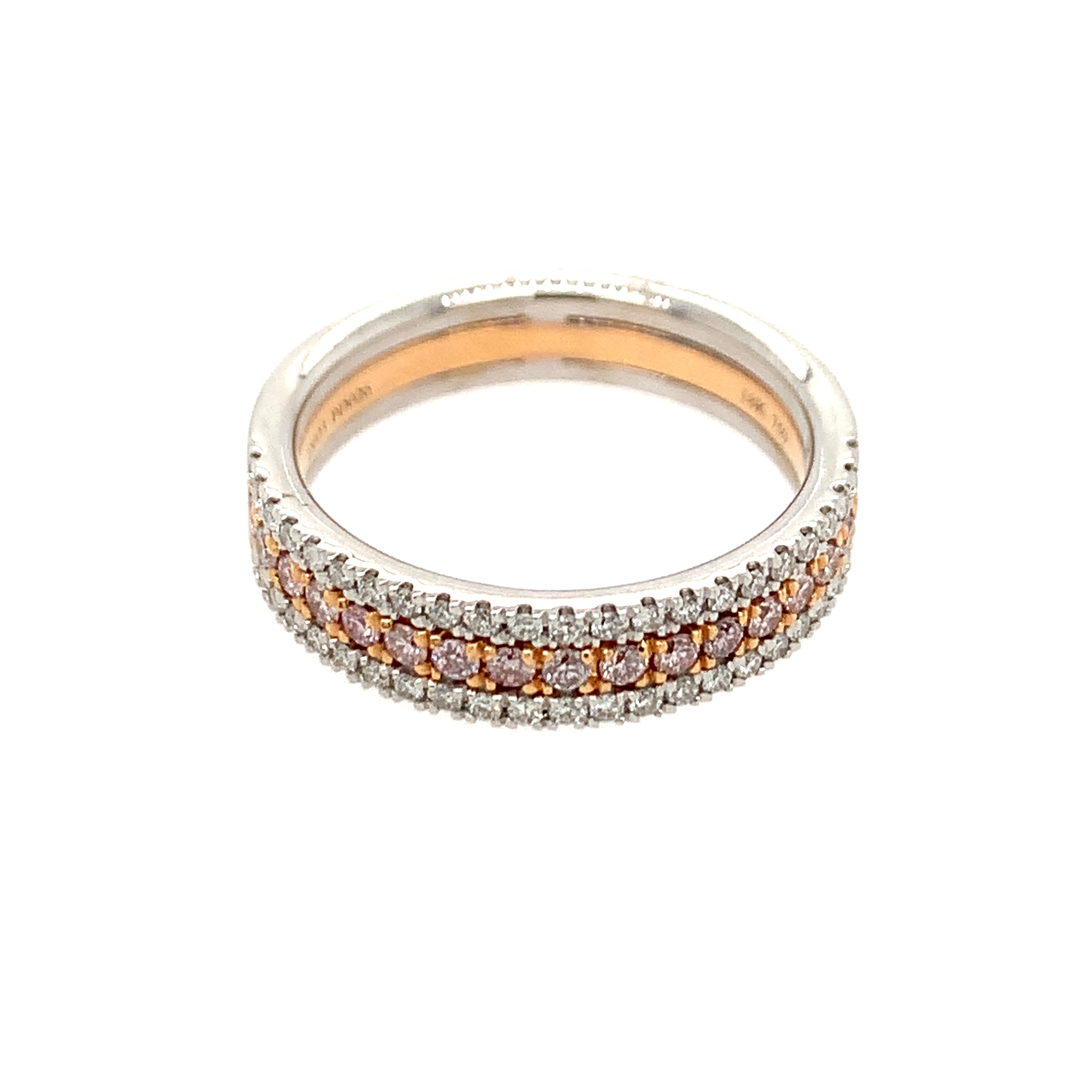 Two Toned Diamond Band