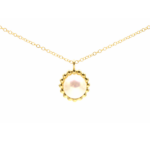 Yellow Gold Freshwater Pearl Pendant Necklace