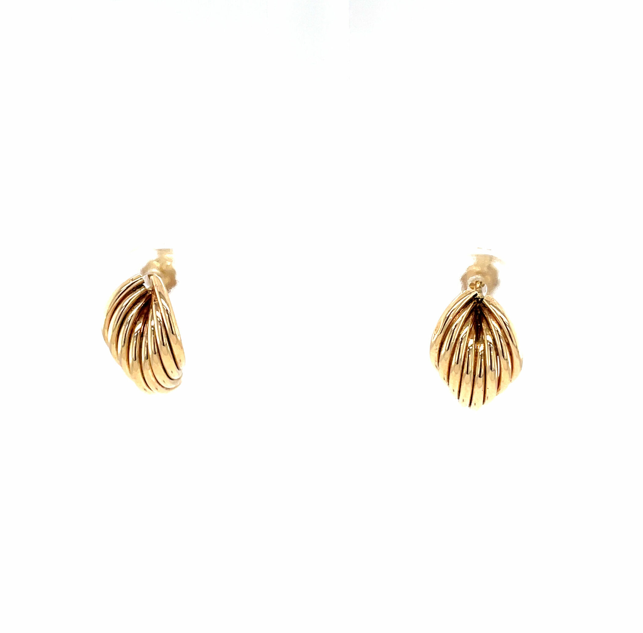 Estate: Yellow Gold Twist Earrings