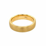 Brushed Yellow Gold Band Ring