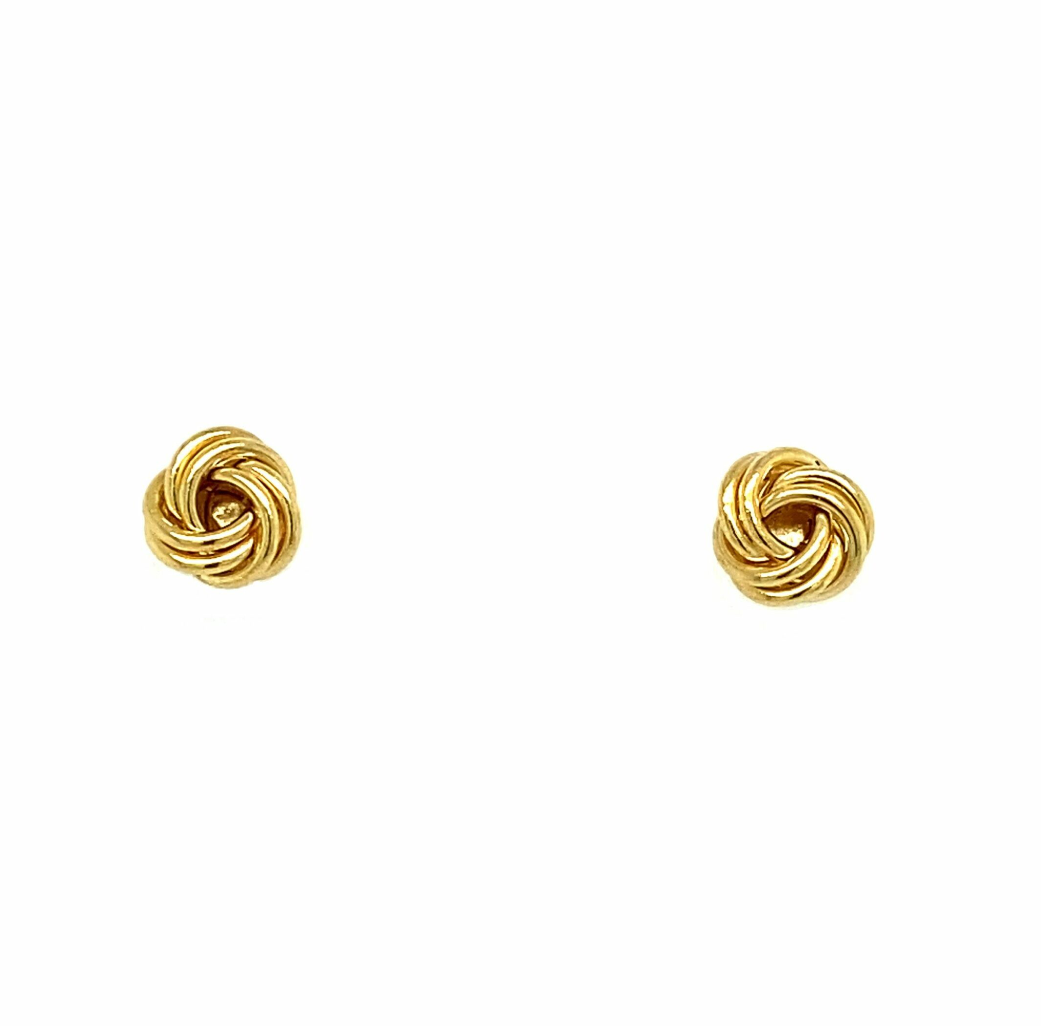 Gold Knot Stud Earrings