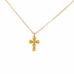 Yellow Gold Bujukan Cross Necklace