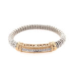 Estate: Alwand Vahan Silver and Gold Diamond Cuff Bracelet