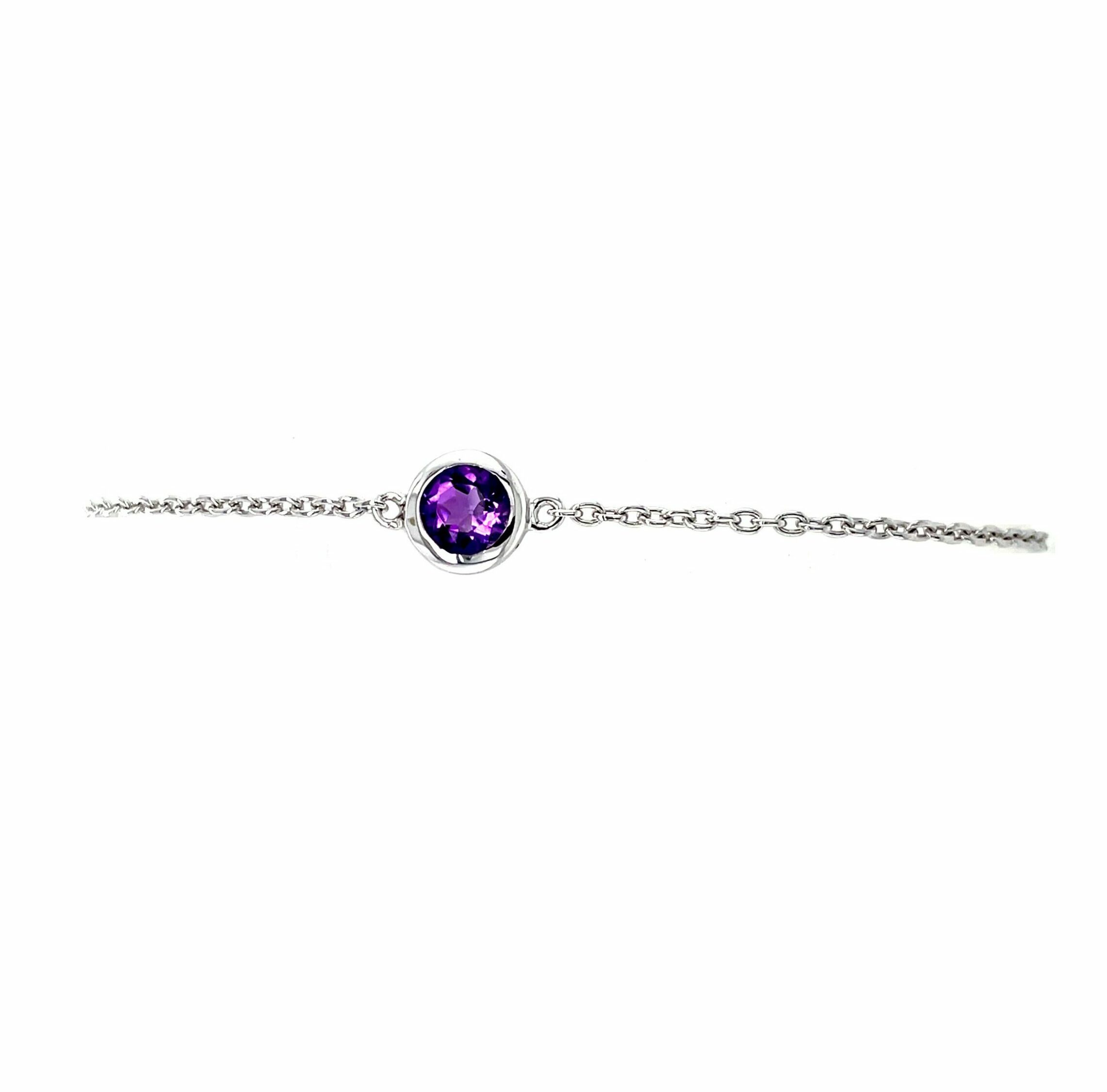 Sterling Silver Amethyst Bracelet