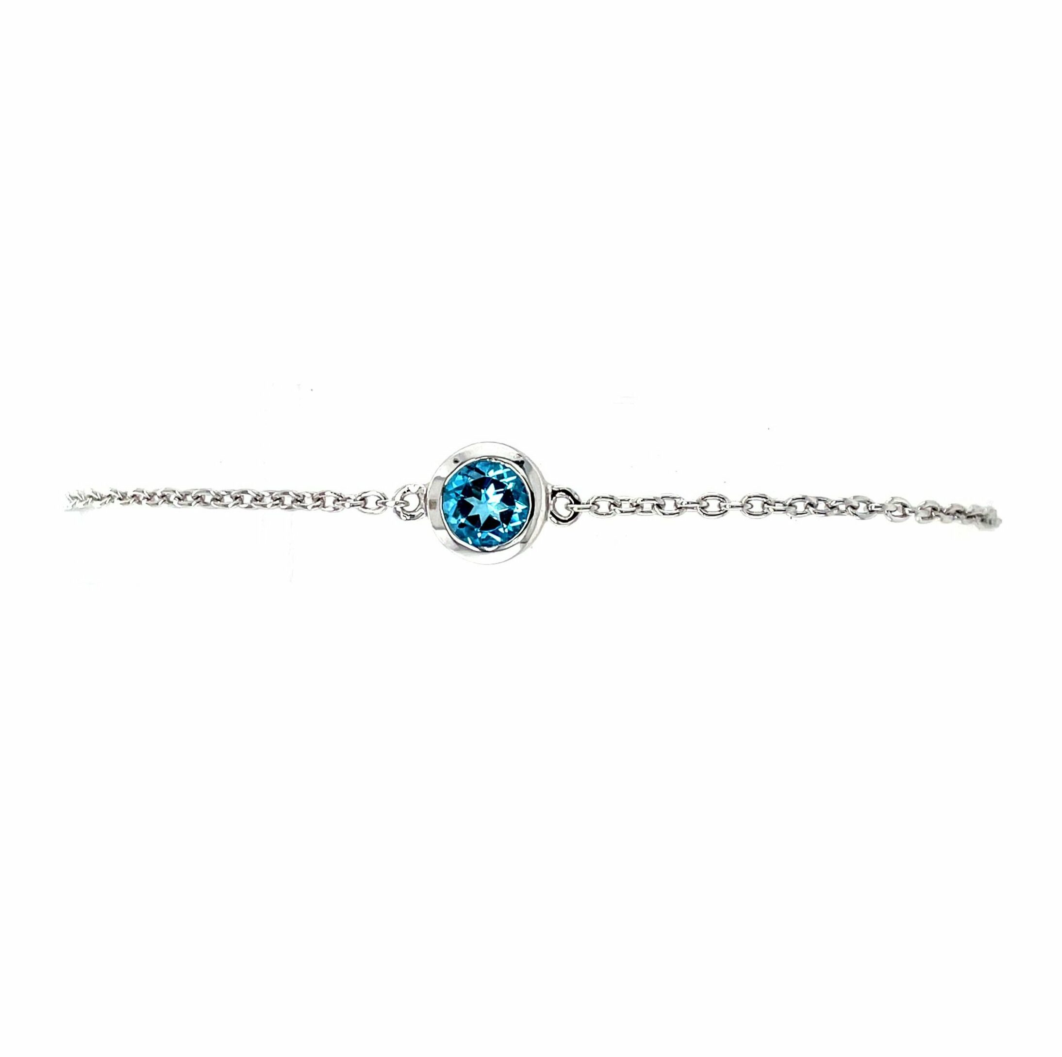 Sterling Silver Blue Topaz Bracelet