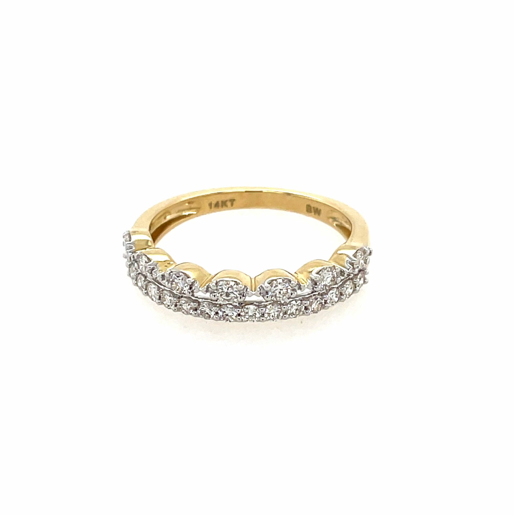 Yellow Gold Diamond Stackable Ring