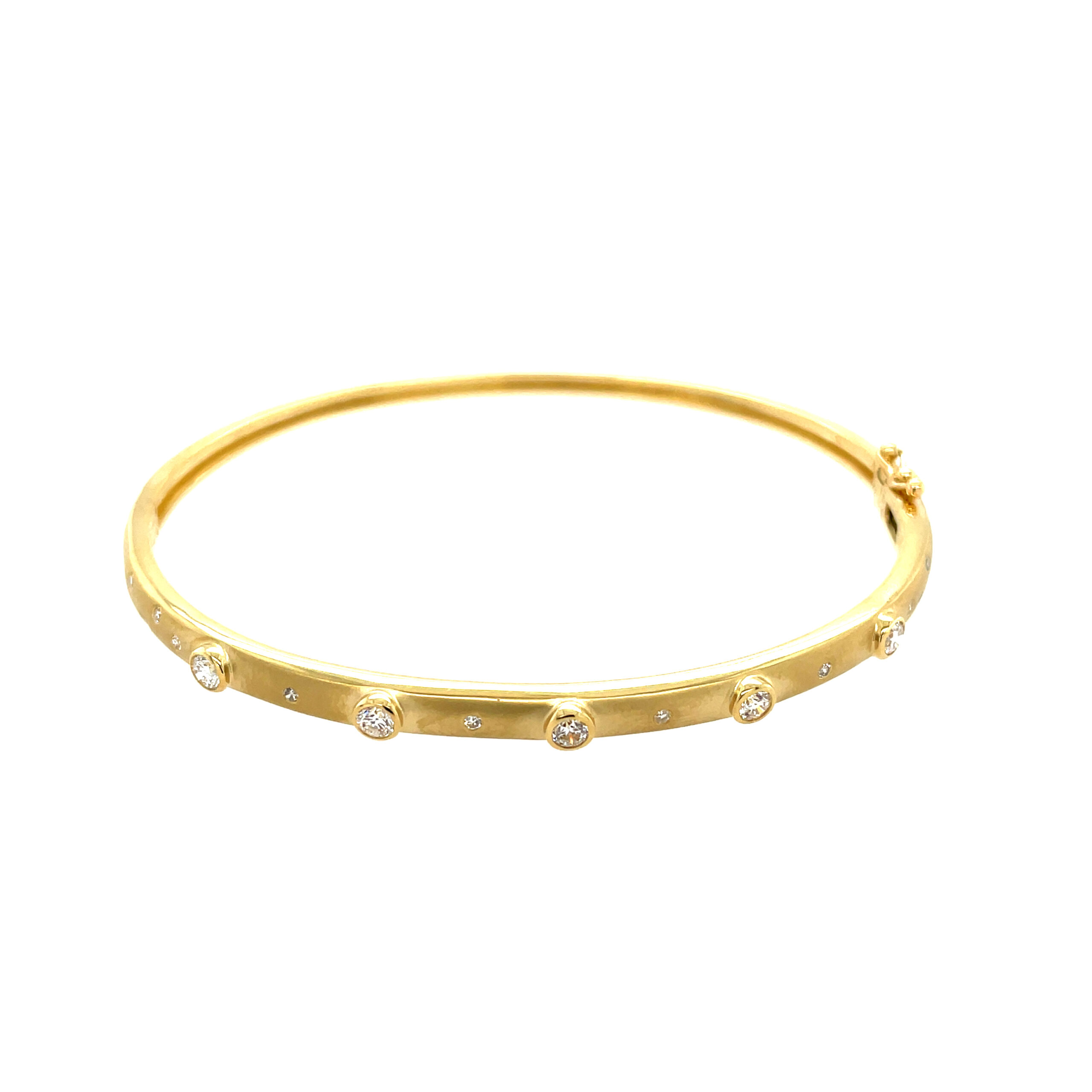 Yellow Gold Diamond Bangle