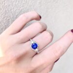 White Gold Tanzanite and Diamond Ring