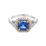 White and Yellow Gold Sapphire and Diamond Ring