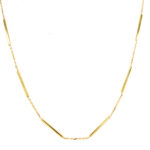Yellow Gold Bar Station Necklace