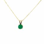 Yellow Gold Emerald Necklace