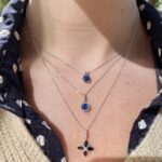 White Gold Sapphire Necklace