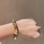 Sterling Silver and Tortoise Link Bracelet
