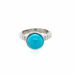 Sterling Silver Round Turquoise Ring