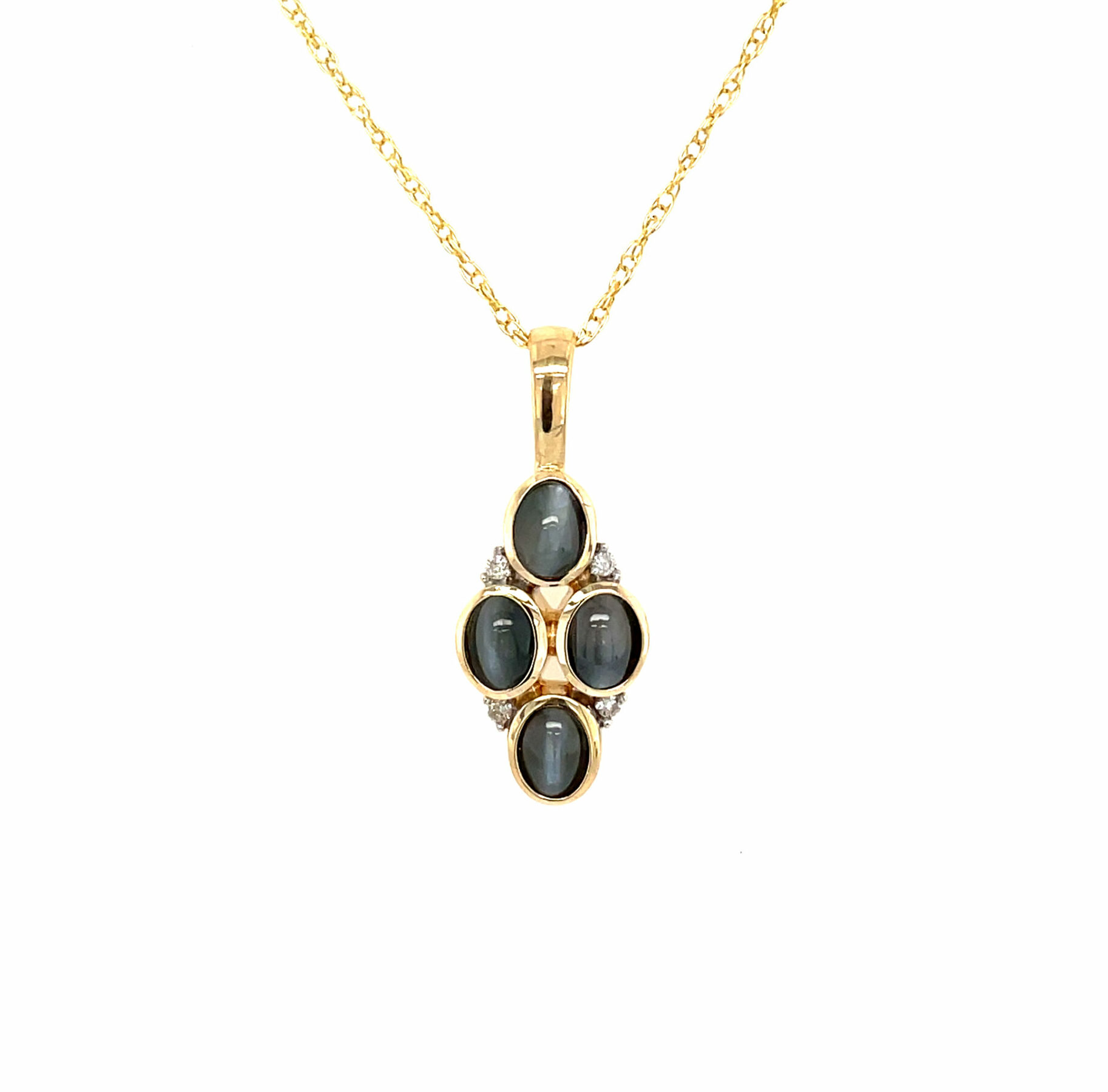 Yellow Gold Alexandrite and Diamond Necklace