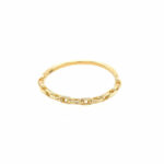 Yellow Gold Chain Stackable Band