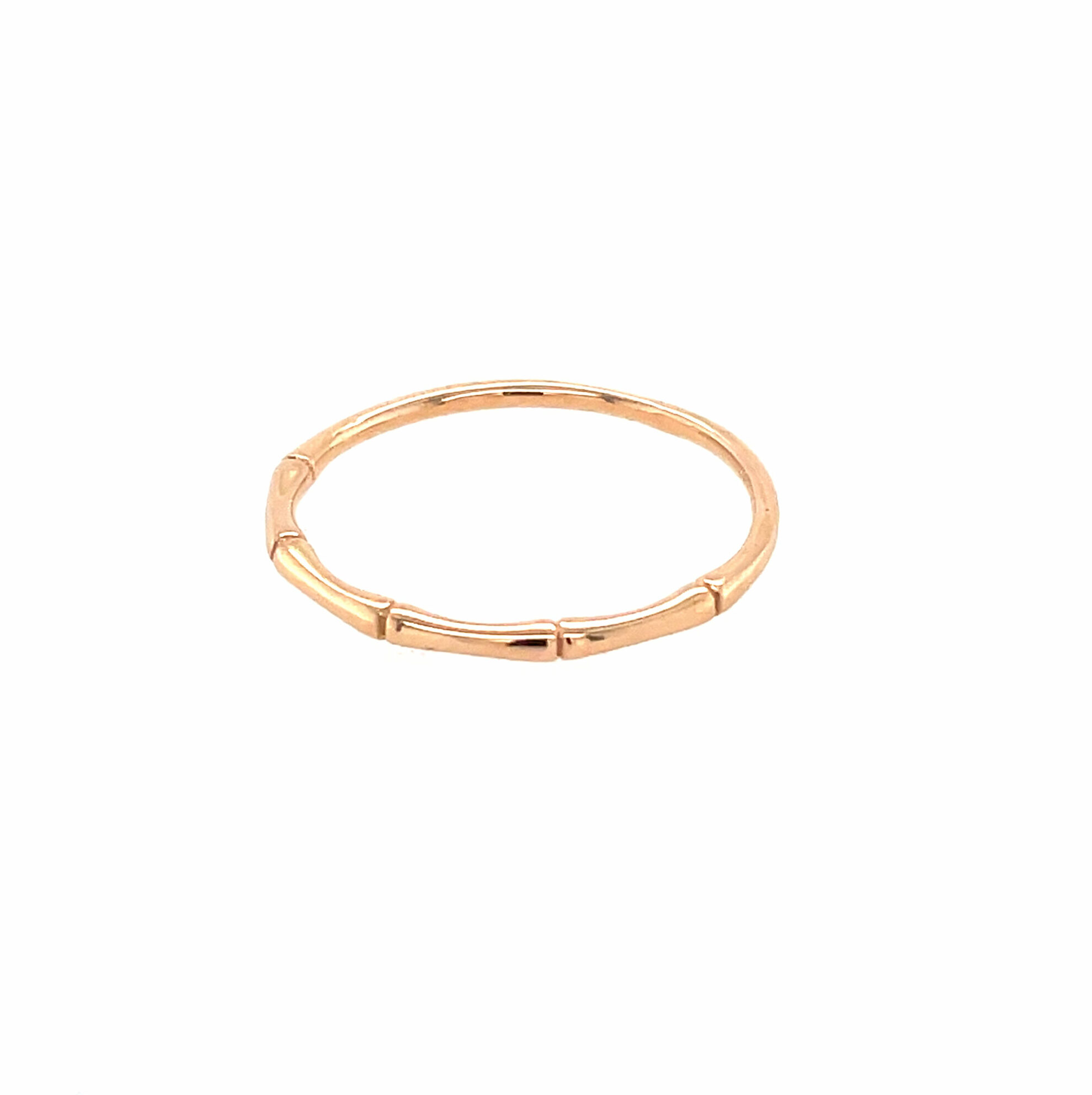 Rose Gold Bamboo Stackable Band