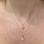 Yellow Gold Freshwater Pearl Trinity Necklace