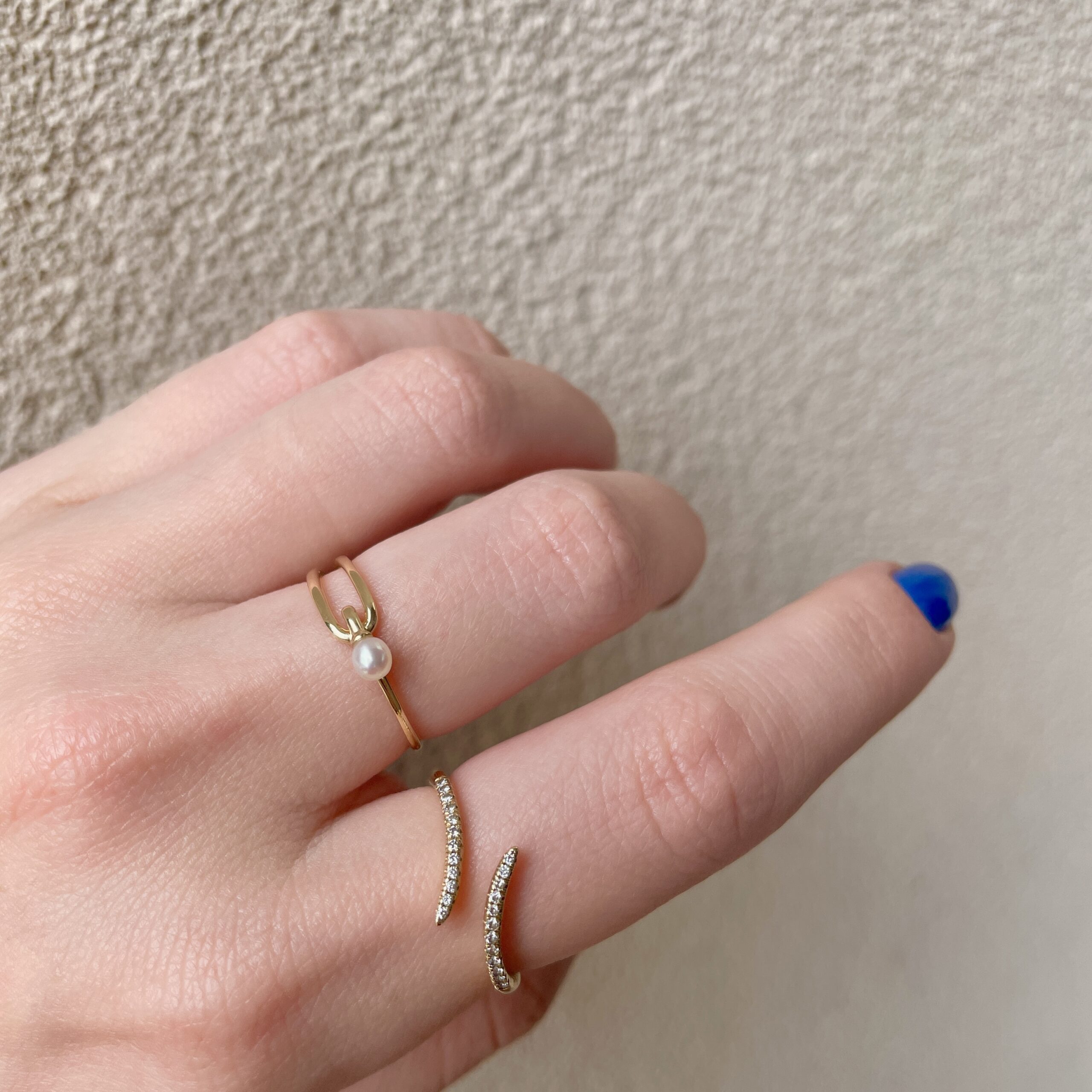 Yellow Gold Pearl Ring