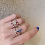 White Gold Ruby and Diamond Band