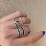 White Gold Fancy Diamond Band Ring