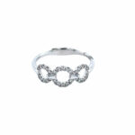 White Gold Circle Link Diamond Ring