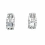 White Gold Diamond J-Hook Earrings