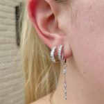 White Gold Diamond Hoop Earrings