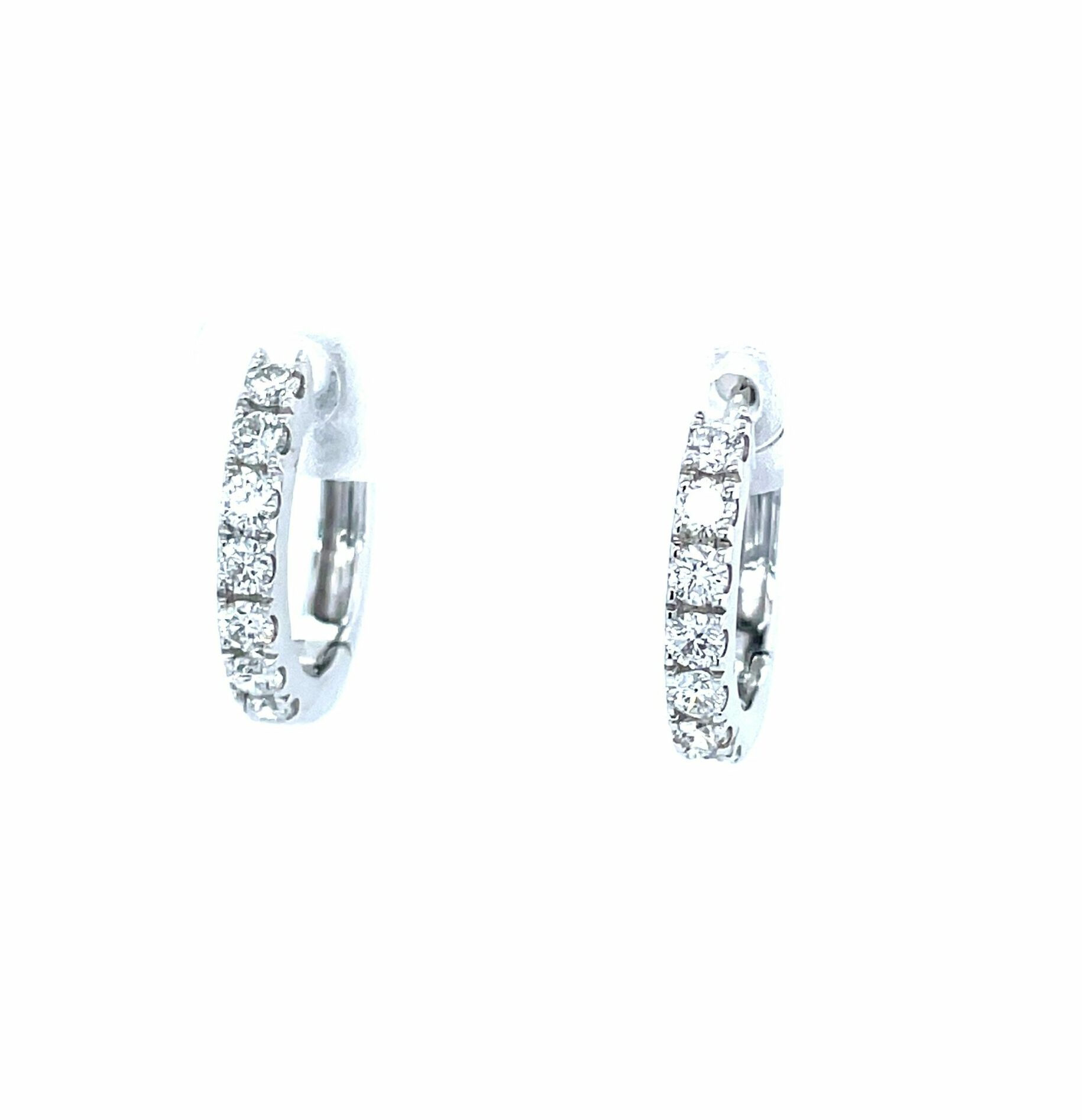 White Gold Diamond Hoop Earrings