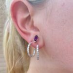 White Gold In-and-Out Diamond Hoops