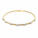 Yellow Gold Diamond Flex Bangle Bracelet