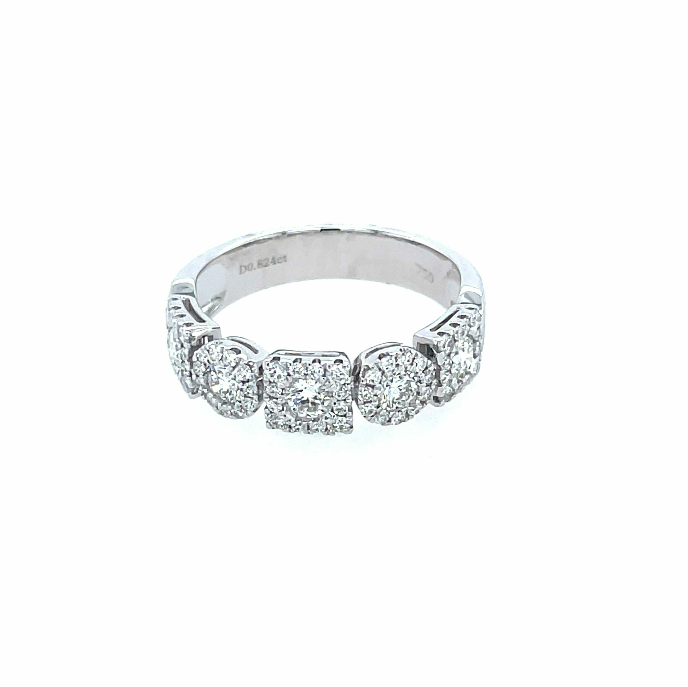 White Gold Fancy Diamond Band Ring