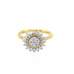 Yellow Gold Diamond Burst Ring