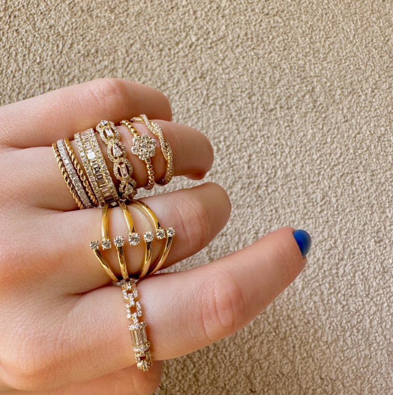 Yellow Gold Thick Diamond Band