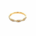 Yellow Gold Twisted Diamond Band