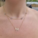 Yellow and White Gold Multi-Shape Diamond Necklace