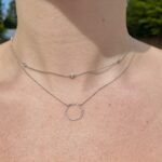 White Gold Diamond Circle Necklace