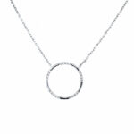 White Gold Diamond Circle Necklace