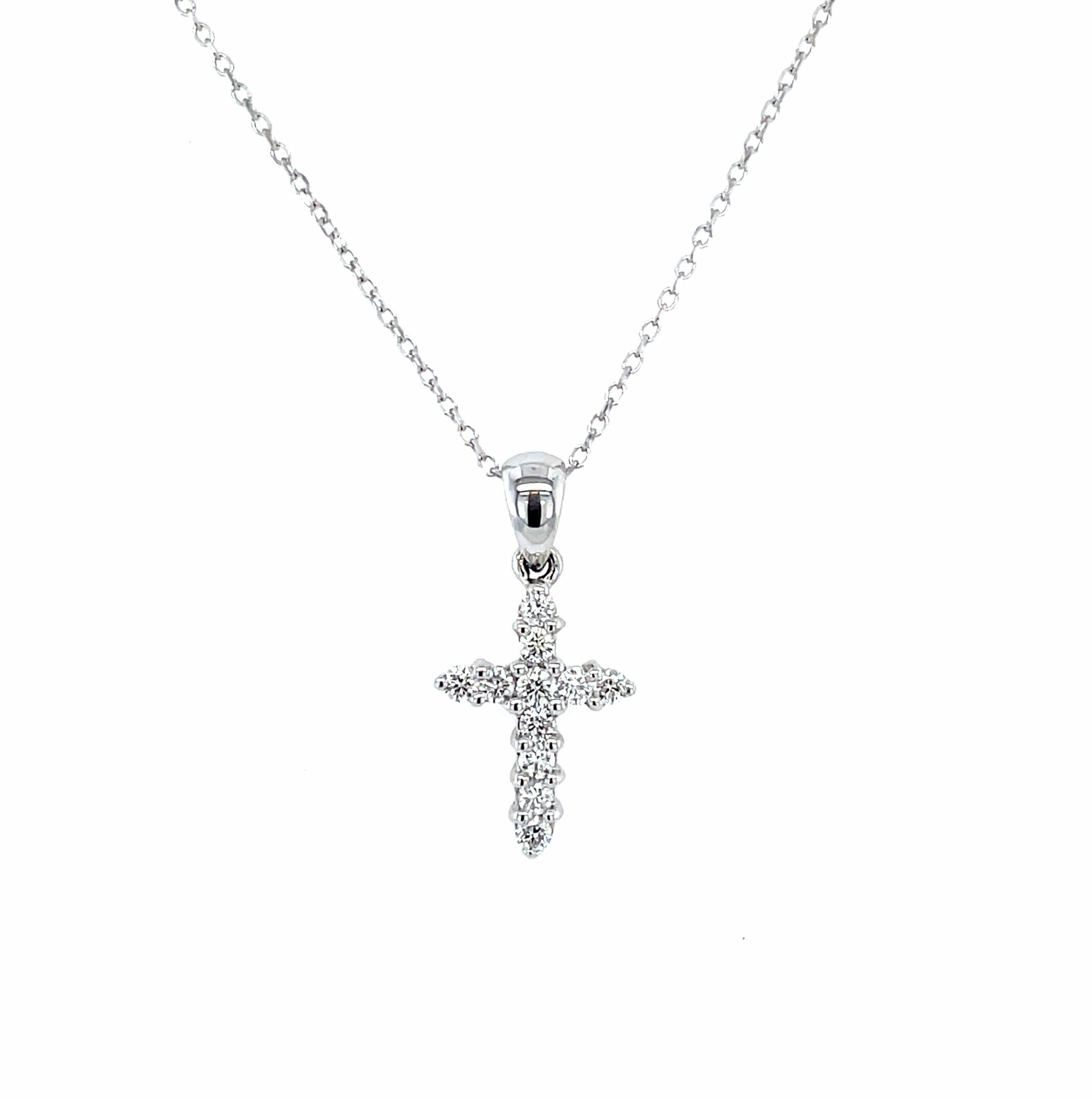 White Gold Diamond Pendant Necklace