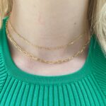 Yellow Gold Paperclip Necklace