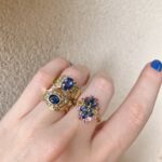 Estate: Yellow Gold Tanzanite and Diamond Ring