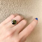 Estate: Yellow Gold Tourmaline and Diamond Ring