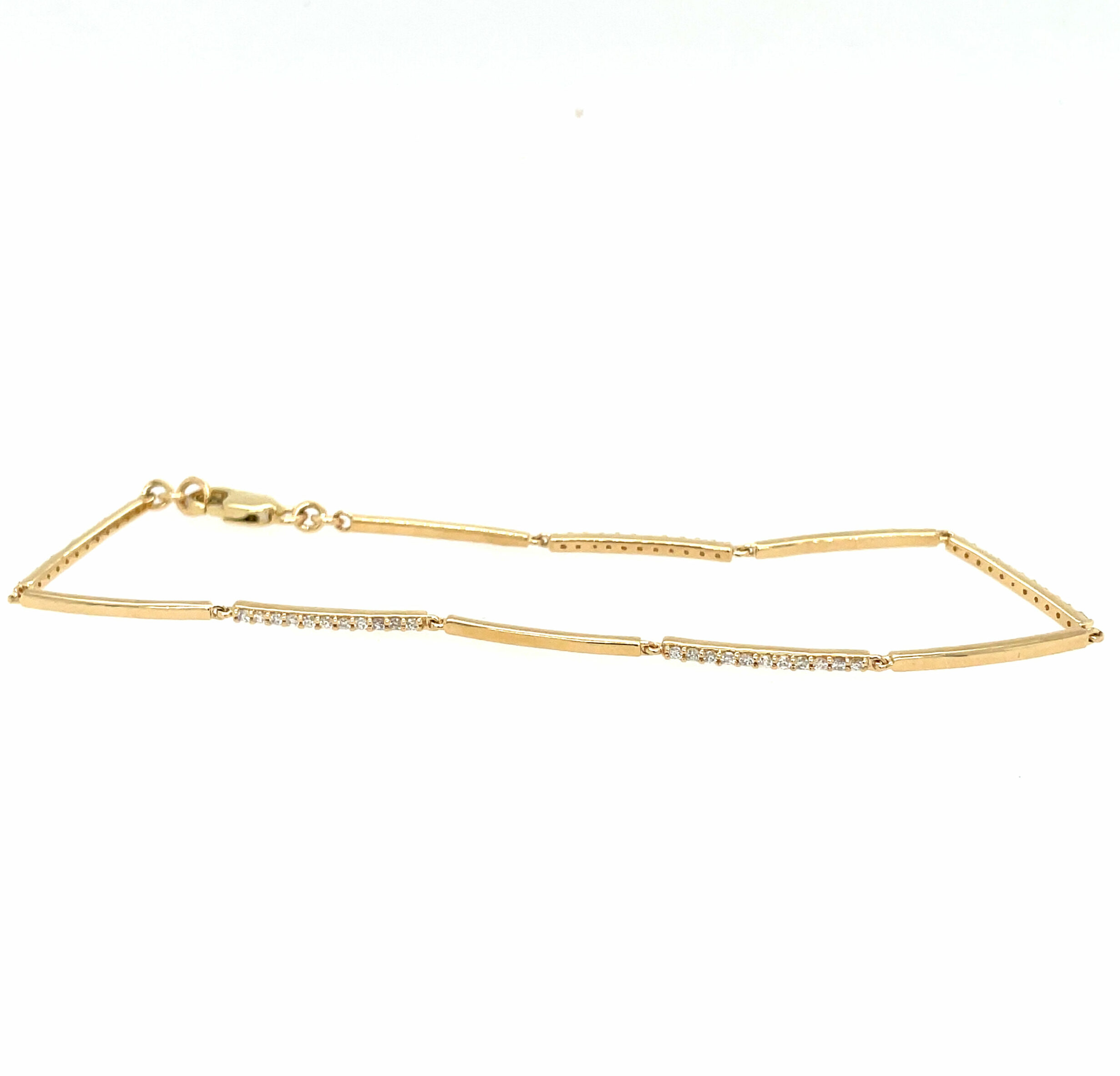 Yellow Gold and Diamond Link Bracelet