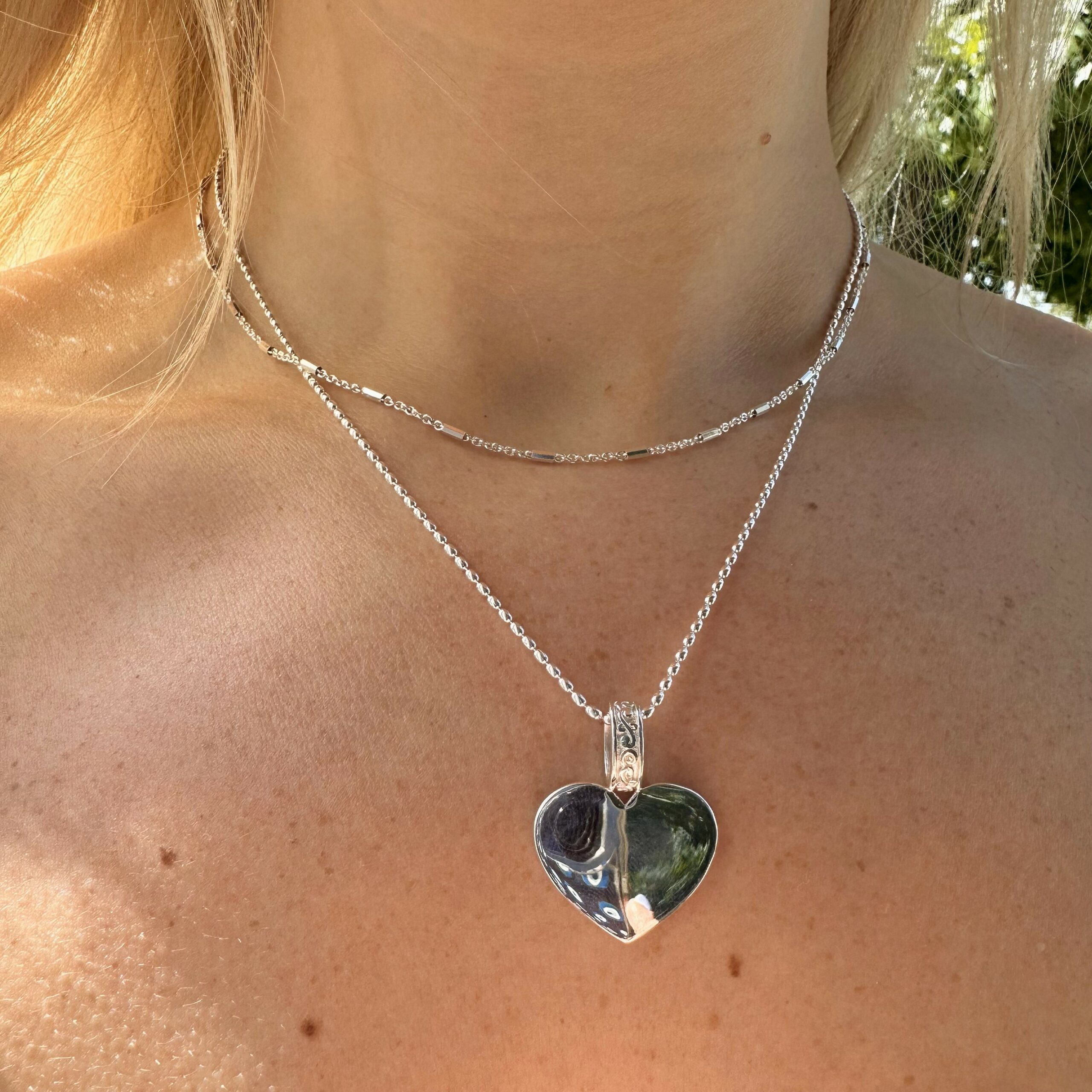 Sterling Silver Southern Gates Heart Necklace