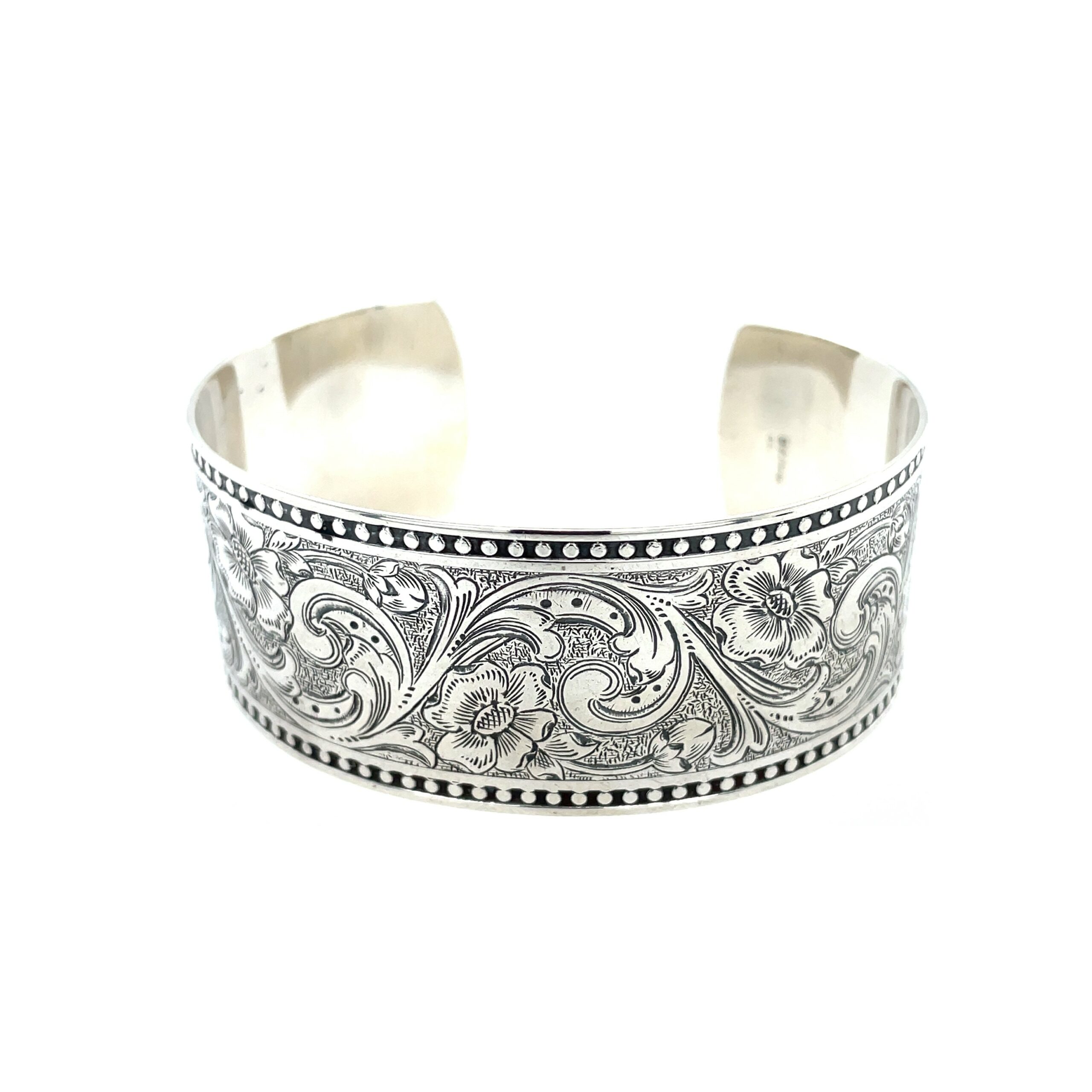Estate: Sterling Silver Cuff with Engraving