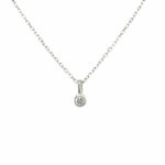 White Gold Bezel Set Diamond Necklace