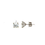 White Gold Martini Diamond Stud Earrings